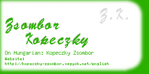 zsombor kopeczky business card